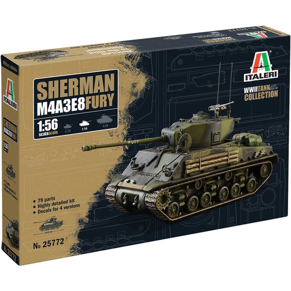 Italeri M4A3E8 Sherman Tank 1:56 Scale