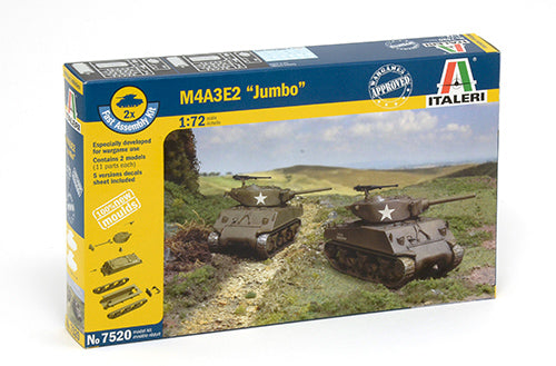 Italeri M4A3E2 "Jumbo" Easy Build 1:72 Scale (2 tanks)