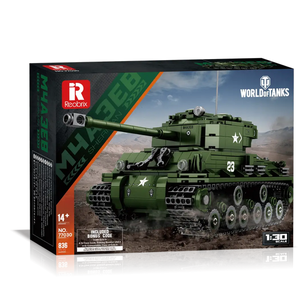 World of Tanks - Sherman Tank Brick Set (836 Pieces)