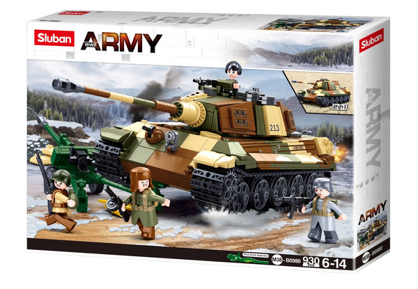King Tiger Heavy Battle Tank Building Bricks (930 Pieces)