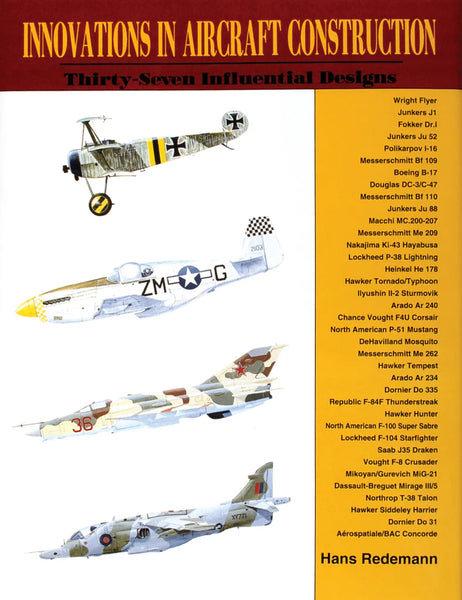 Innovations in Aircraft Construction: Thirty-Seven Influential Designs
