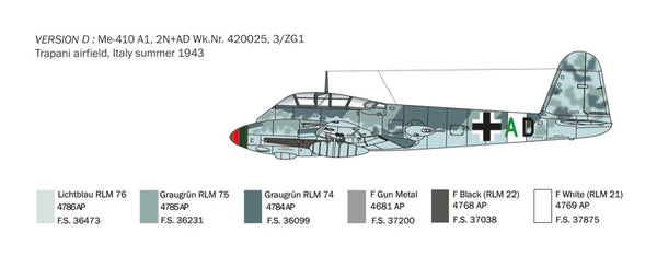 Italeri Me 410 A-1 Hornisse 1:72 Scale