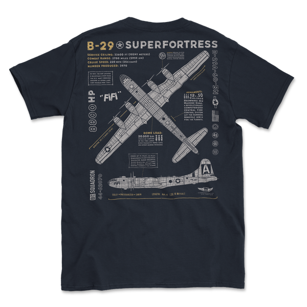 B-29 Superfortess Blueprint on Back