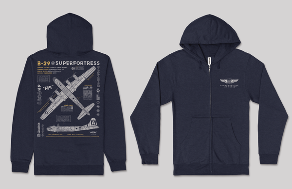 B-29 Superfortress "FIFI" Blueprint Hoodie