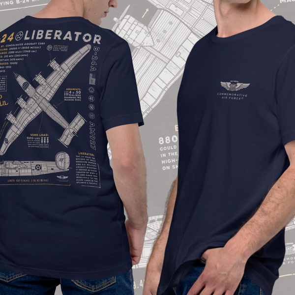 B-24 Liberator 'Diamond Lil' Blueprint Premium T-Shirt