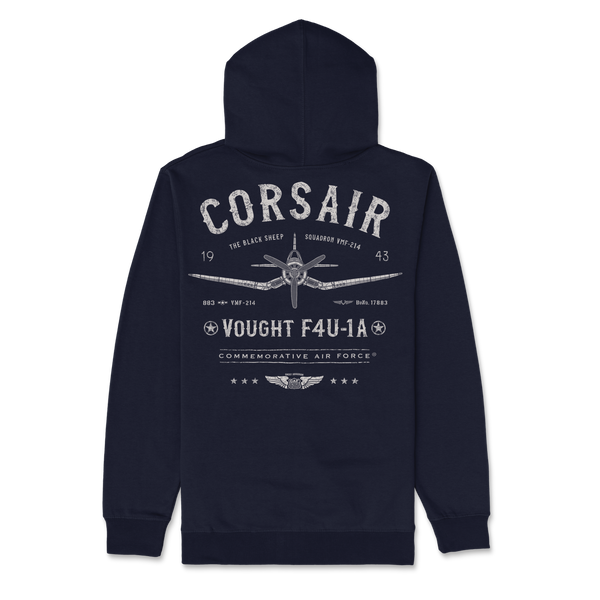 Corsair F4U-1A Blueprint Zip Hoodie