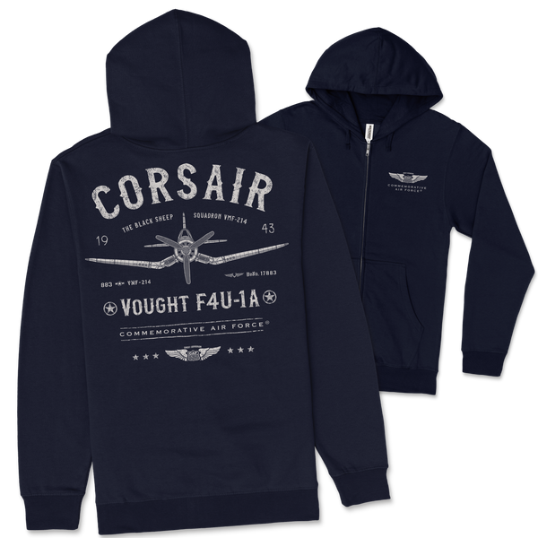 Corsair F4U-1A Blueprint Zip Hoodie