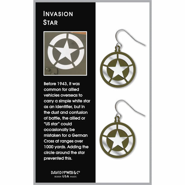 WWII Invasion star Earrings