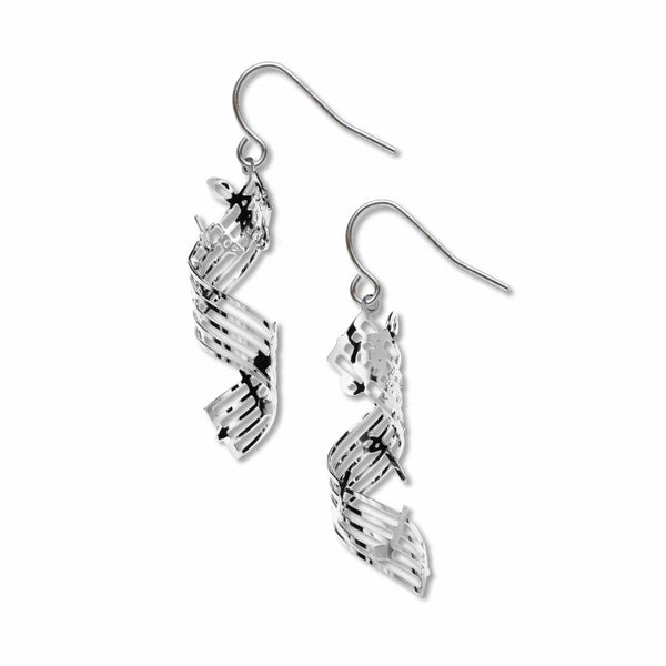 God Bless America Musical Note Earrings