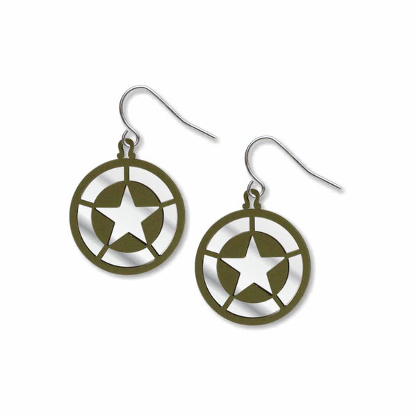 WWII Invasion star Earrings