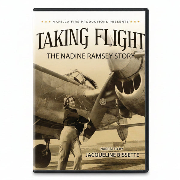 A DVD case for 'Taking Flight: The Nadine Ramsey Story'