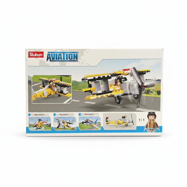 Bi-Plane Building Bricks Kit 120 pc