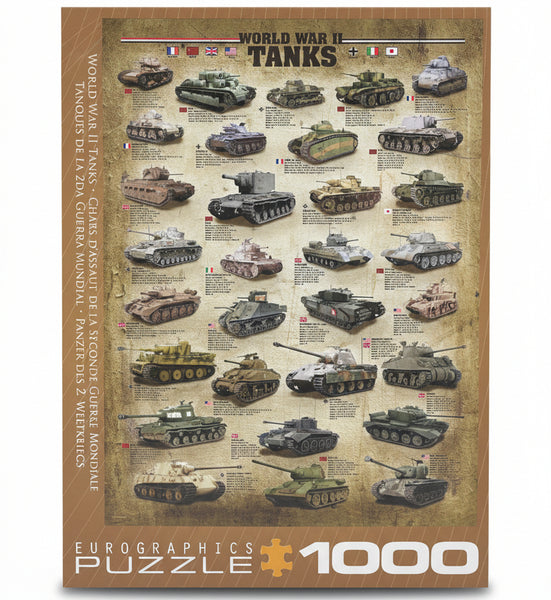 WWII Tanks Puzzle 1000 piece